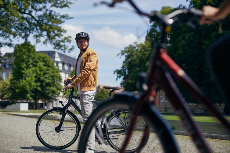 Mit einem FALTER City-Bike unterwegs