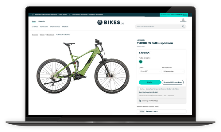 Finden Sie Ihr Traumbike auf Bikes.de - egal ob Fahrrad oder E-Bike - onlive kaufen